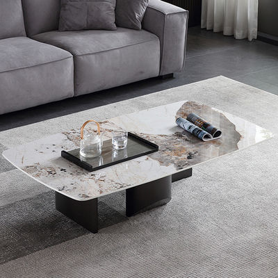 OEM Marble Texture Rectangular Coffee Table Italian Minimalist Rectangular Tea Table