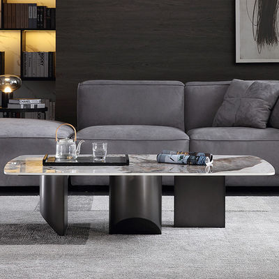 OEM Marble Texture Rectangular Coffee Table Italian Minimalist Rectangular Tea Table