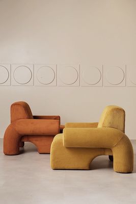 Corduroy Fabric Leisure Chair