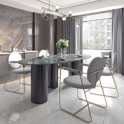 Minimalist Modern Rock Board Dining Table Meticulous Marble Top Dining Table