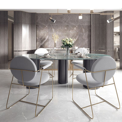 Minimalist Modern Rock Board Dining Table Meticulous Marble Top Dining Table