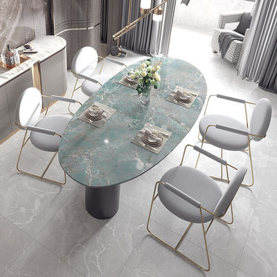 Minimalist Modern Rock Board Dining Table Meticulous Marble Top Dining Table