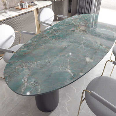 Minimalist Modern Rock Board Dining Table Meticulous Marble Top Dining Table