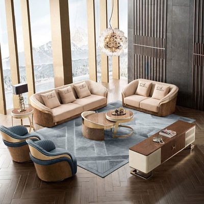 Curved Armrests Leather Living Room Sofas Recliner Living Room Sofa Set