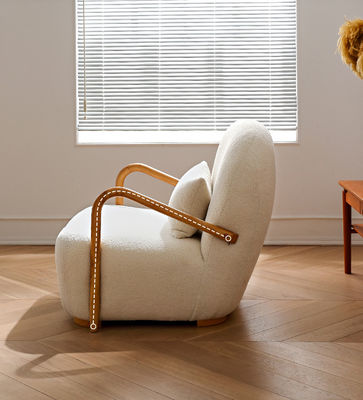 870*660mm Teddy Lounge Fabric Leisure Chair 36cm Scientific Sitting Height