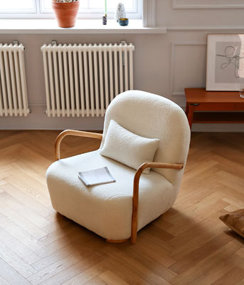 870*660mm Teddy Lounge Fabric Leisure Chair 36cm Scientific Sitting Height