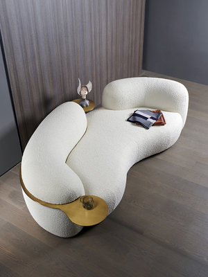 Modern Luxury Lamb Velvet 3 Seater Sofa Flannelette Material