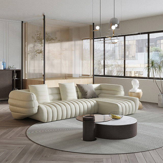 334cm Leather Living Room Sofas