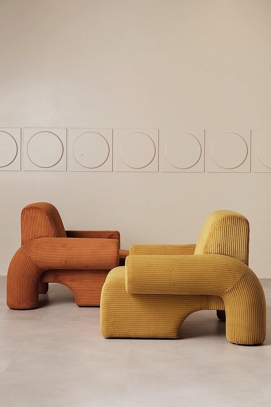 Corduroy Fabric Leisure Chair