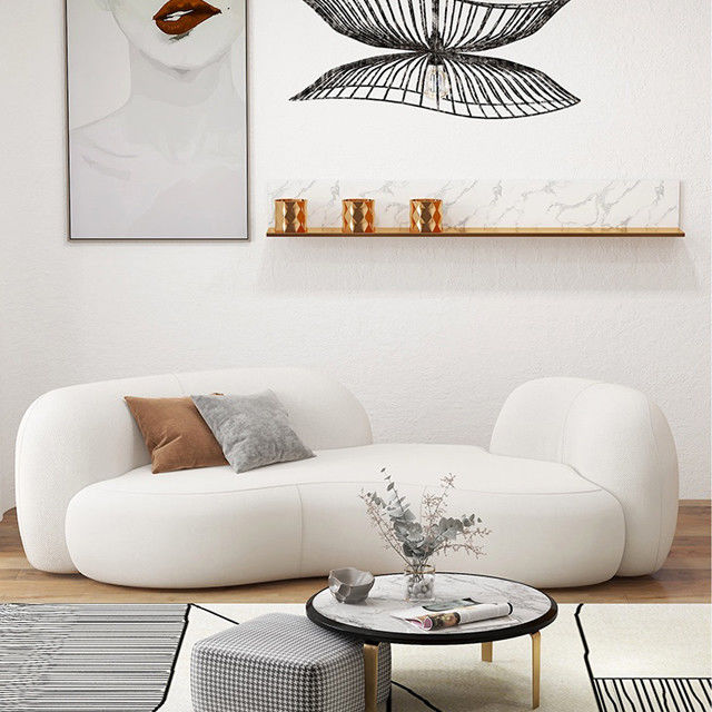 Arc Backrest Modern Fabric Sofa Set