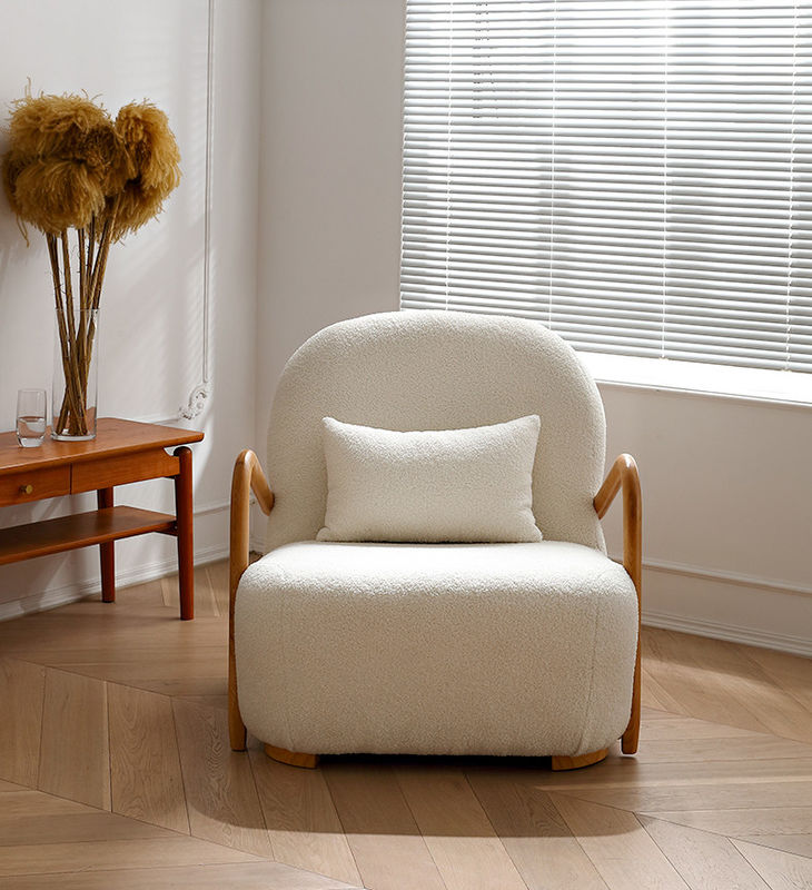 870*660mm Teddy Lounge Fabric Leisure Chair 36cm Scientific Sitting Height